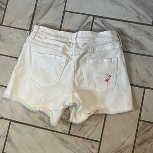 Abercrombie white flamingo shorts midi length 13/14 size